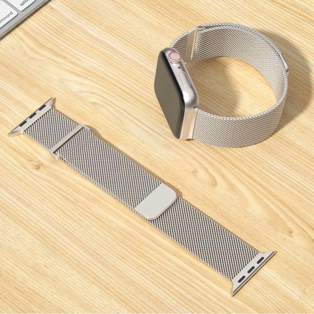 Stainless Steel Silver Mesh Apple Watch Band 42mm-44mm